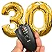 Giant 30th Gold Number Mylar Balloons for Birthday Party 40 inch 3 and 0 Balloon Decorations Dirty 30 with Alcohol Breathalyzer