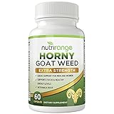 NutriRange Horny Goat Weed Extract with Maca - Performance Enhancing Libido Supplement - Increase Sex Drive for Men and Women - 1000mg - 60 Capsules - LIFETIME WARRANTY