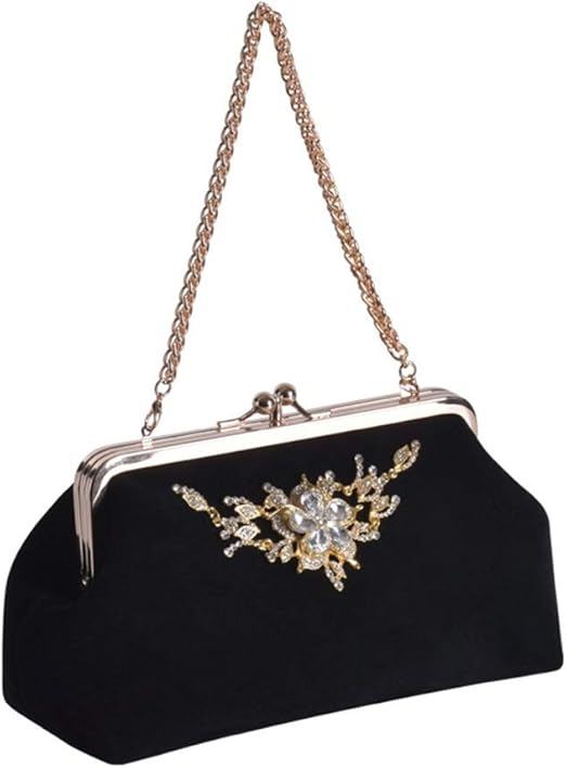 black velvet evening bag