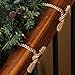 Haute Decor Decorative Twist Ties, 6 Pack, 16 inches (Gold) - Hang Garland, Lights, and Decorations Securely on Bannisters, Stairways, Railings