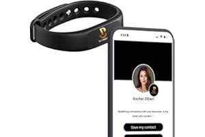 Upgraving Digital Business Card Wristband - Tap to Share NFC Tag & QR Code - Compatible with iPhone & Android- No App or Subscription Required (Black)