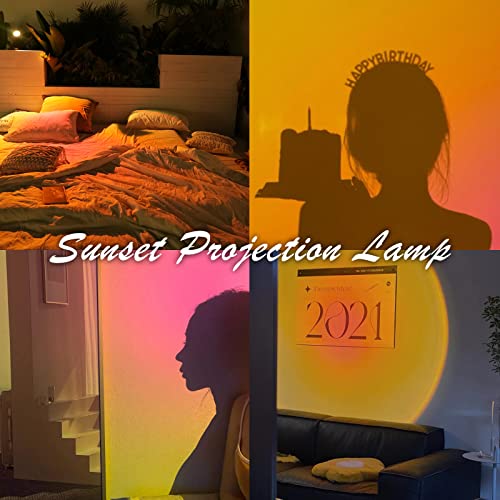QUIGO Sunset Lamp Projection Sunlight Sun Lamp LED Night Light Projector Multiple Colors