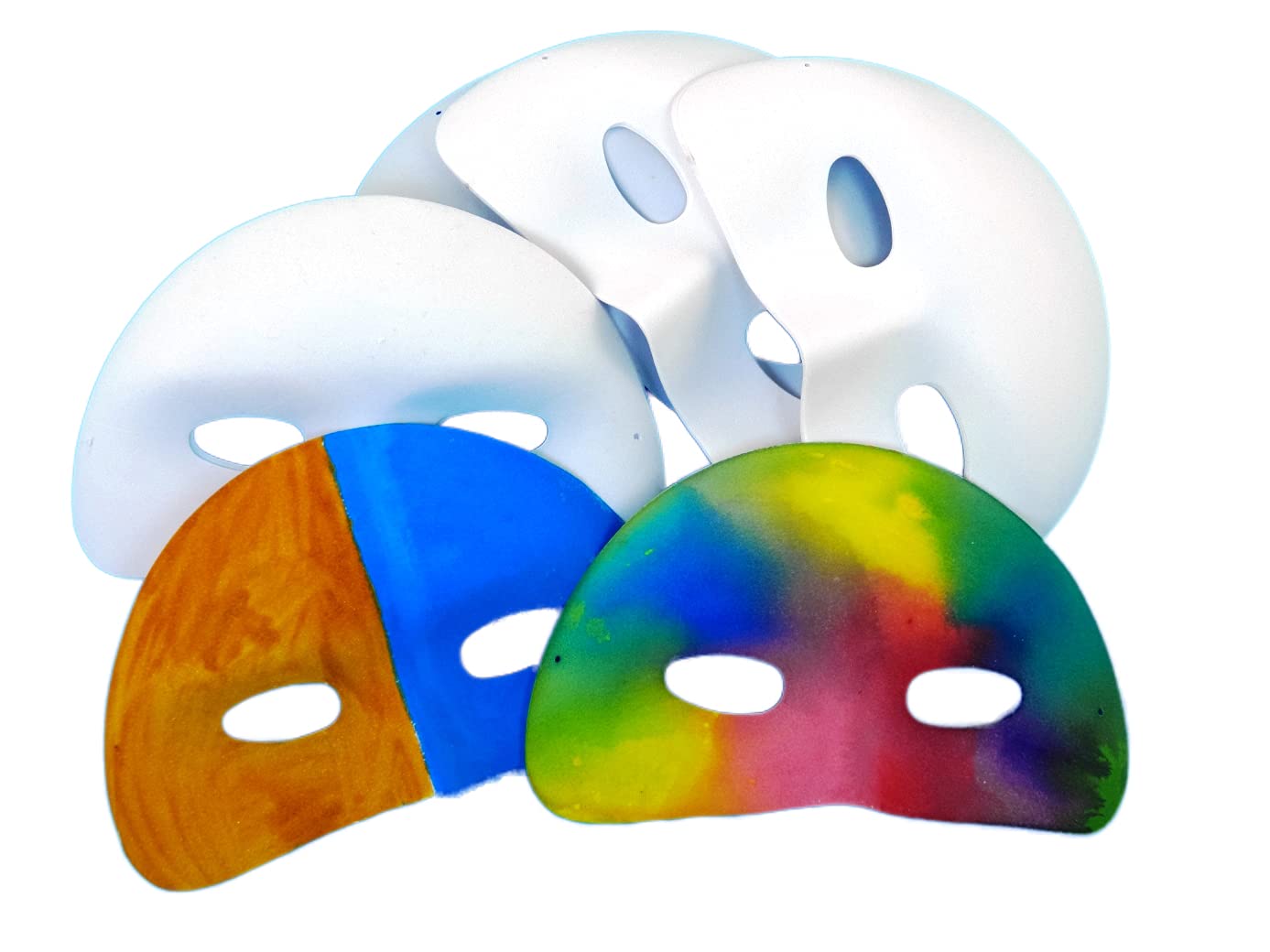 READY 2 LEARN Anthony Peters AP/773/FMC Carnival Masks-Pack of 12-Ideal for 5 to 8 Years, Off White, S