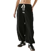 Yimoon Womens Wide Leg Sweatpants Baggy Cotton Athletic Joggers Elastic Waist Palazzo Harem Pants