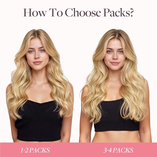 GOO GOO Adhesive Hair Extensions Natural Hair, 50 cm 20pcs 50 g Walnut Brown to Ash Brown and Whitish Blonde Hair Extensions, Remy Hair Extensions Natural Real Human Hair