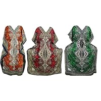 Mogul Wholesale 3 Pcs Of Lot Womens Caftan Beach Cover Up Kaftan Boho Maxi Dress