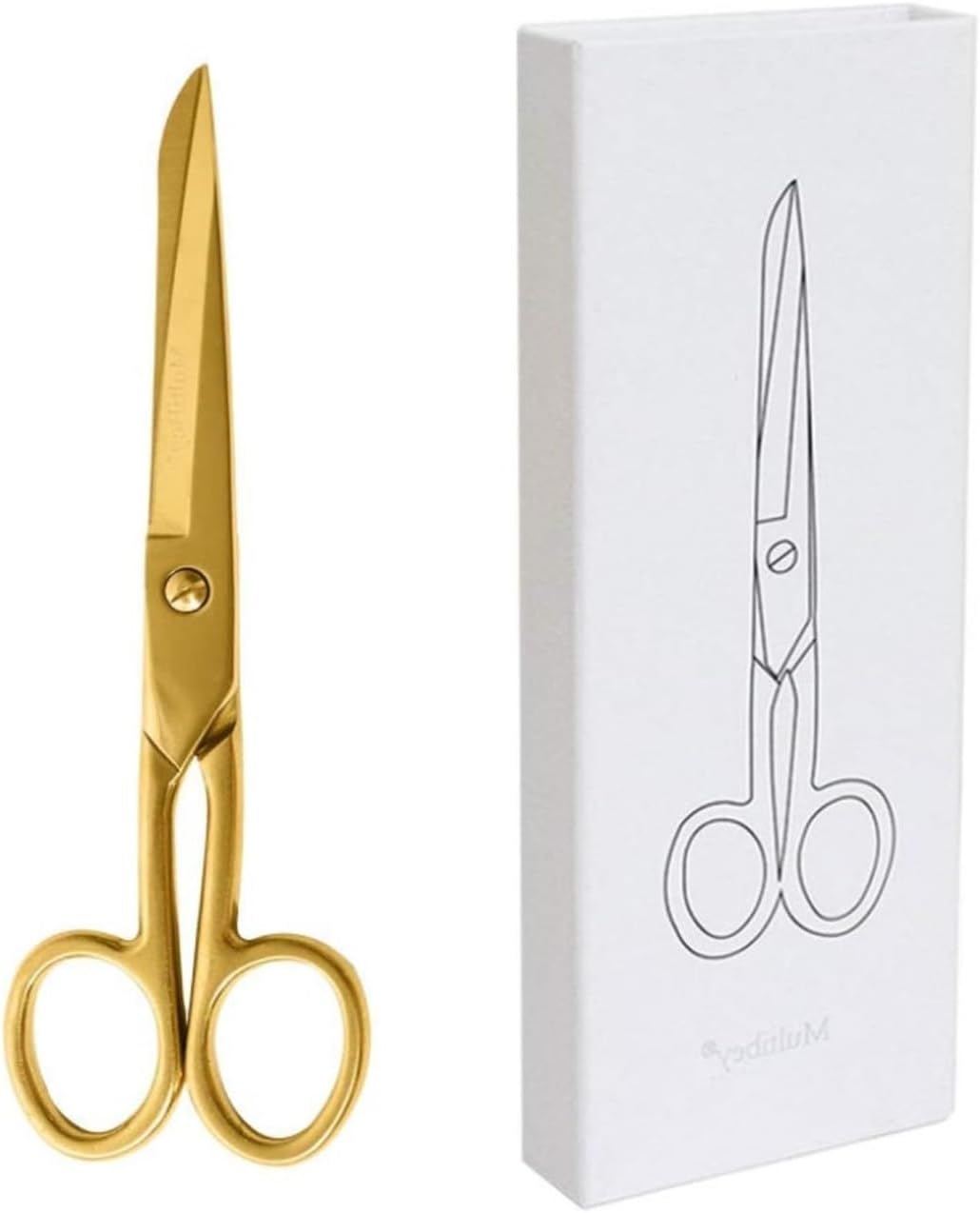 MultiBey Scissors Straight Recycled Stainless Steel 7" Copper Gold Multipurpose Fabric Leather Arts and Crafts Paper Shears Heavy Duty