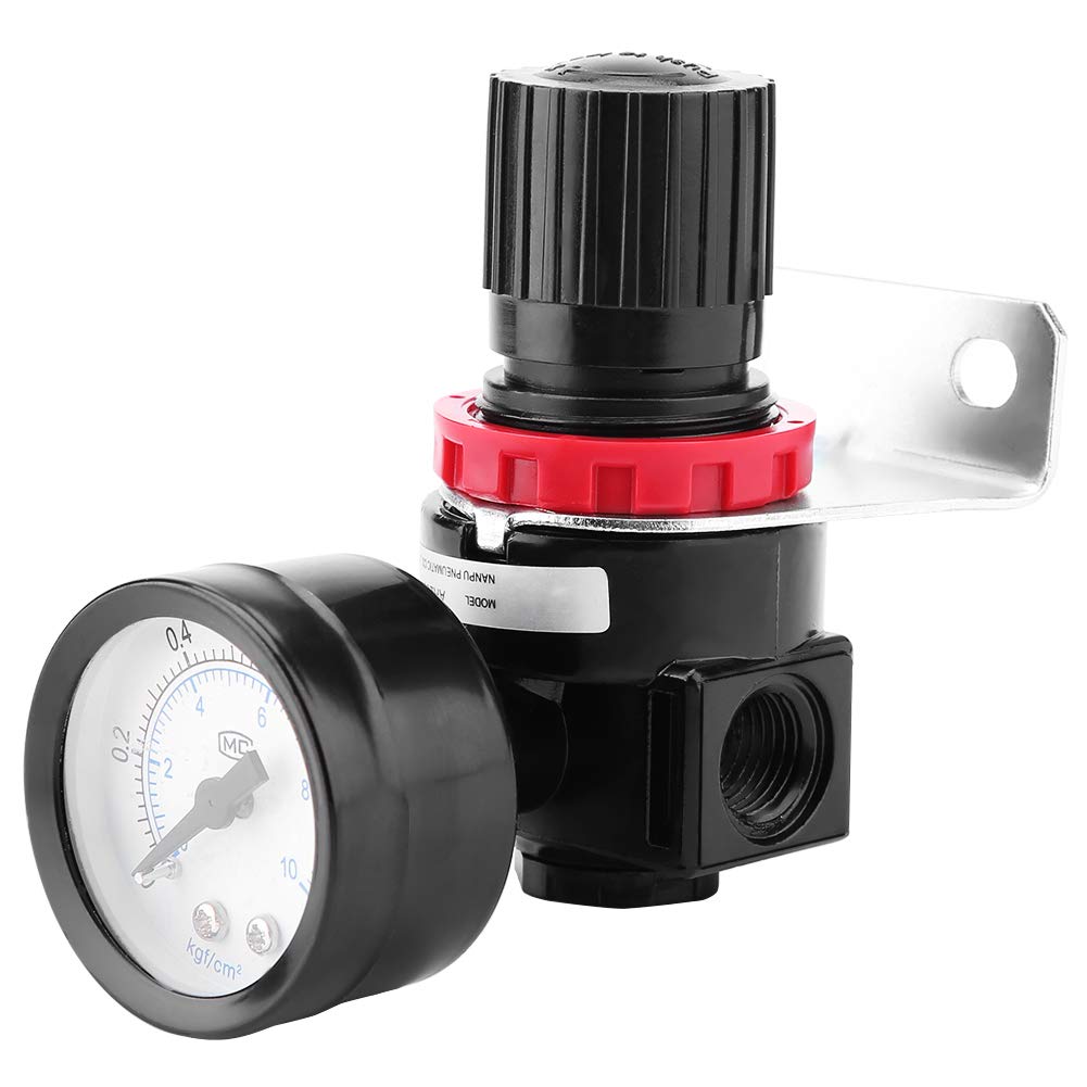 Pressure Regulator with Pressure Gauge, Mini Pressure Regulator, Air Regulator, Air Pressure Regulator, AR2000 Pressure Regulator, Pressure Relief Regulator, Air Filter Pressure Regulator for Air