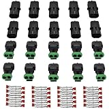 Lot De 10 Connecteurs étanches 2 Broches 2.5mm - Pour Câbles 20-14 AWG - Neufs