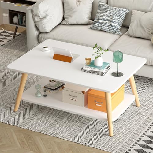 Coffee Table, 2Tier Oval Shape Sofa Center Table for Home Office, End