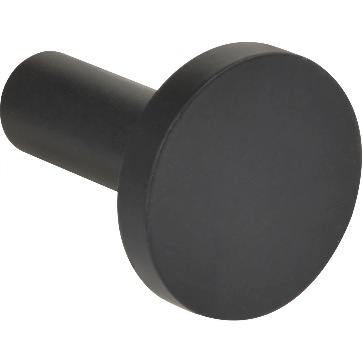 Technikteam Bodon Wall Coat Hook Diameter 30 mm - Wall Hook for Screwing - Round Steel Black Matt Powder Coated