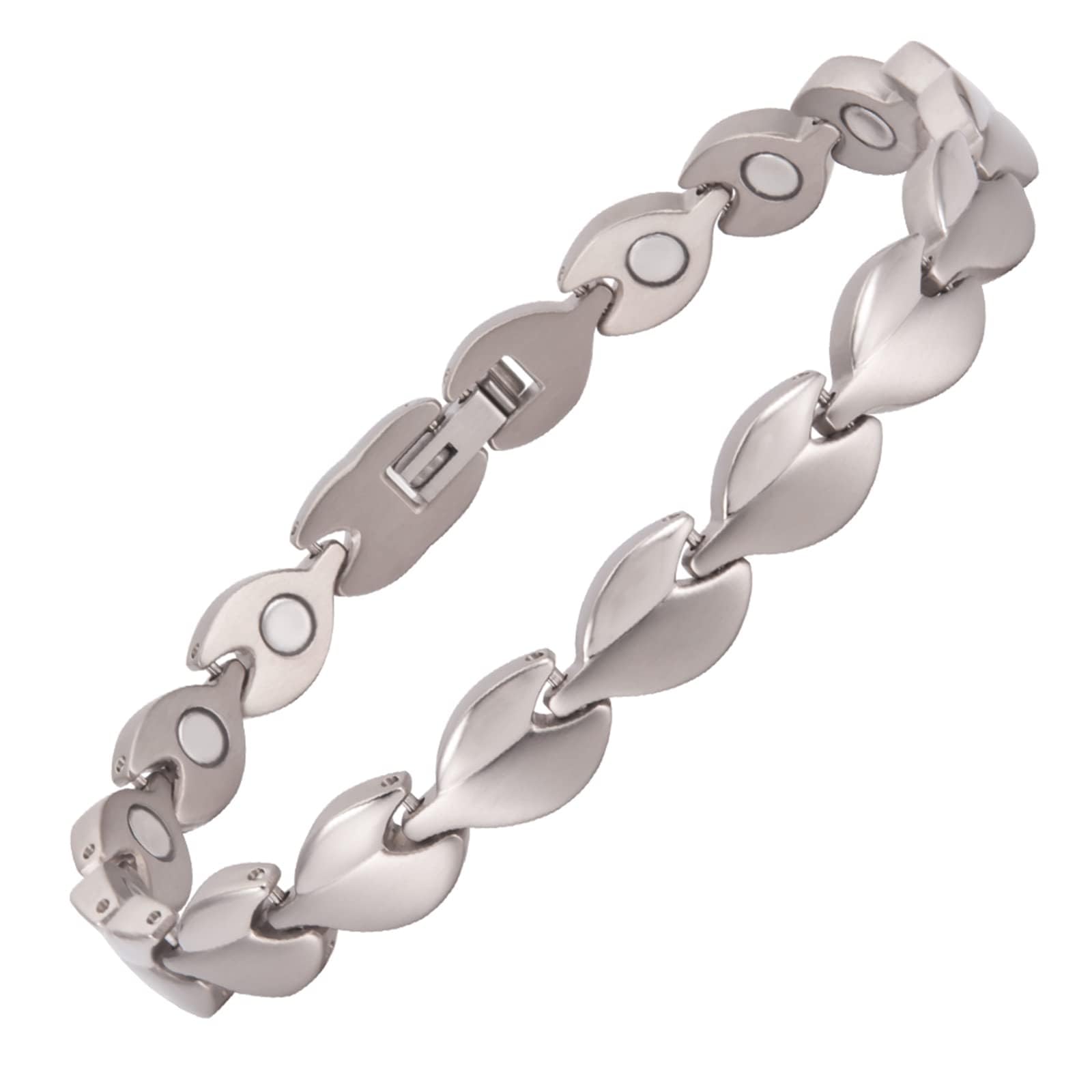 Titanium Magnetic Anklet Ankle Bracelet for Women with Magnets Jewelry (silver)