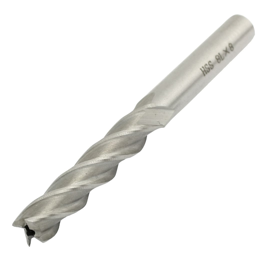 sourcingmap 1/3"x1/3"x1.5"x3.23" Helical Groove 4 Flutes Spiral End Mill Milling Cutter