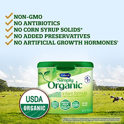 Organic Baby Formula, Simply Organic by Enfamil, Organic Milk from GrassFed Cows, MilkBased