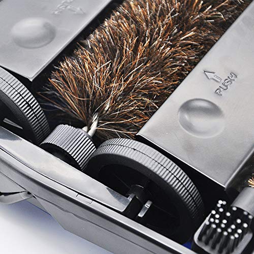 EZ SPARES Quiet Carpet Sweeper, Floor Sweeper with Horsehair Roller
