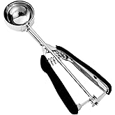 Large Cookie Scoop, Cookie Dough Scoop, 3 Tablespoons/ 45 ml/ 1.5 oz, Spring-Loaded Ice Cream Scoop, 18/8 Stainless Steel, Co