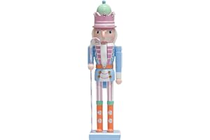 CynynYxy Nutcracker Figures 15 Inch Wooden Nutcracker Soldier Christmas Decor Ornaments Nutcracker Decorations Ideal for Bookshelf and Table Decoration Home Office Decor(Blue)