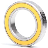 6802-2RS Stainless Steel Ceramic Hybrid Radial Bearing, 15x24x5mm Bicycle Hub Front Rear Hubs Wheel Bearing (1PC)