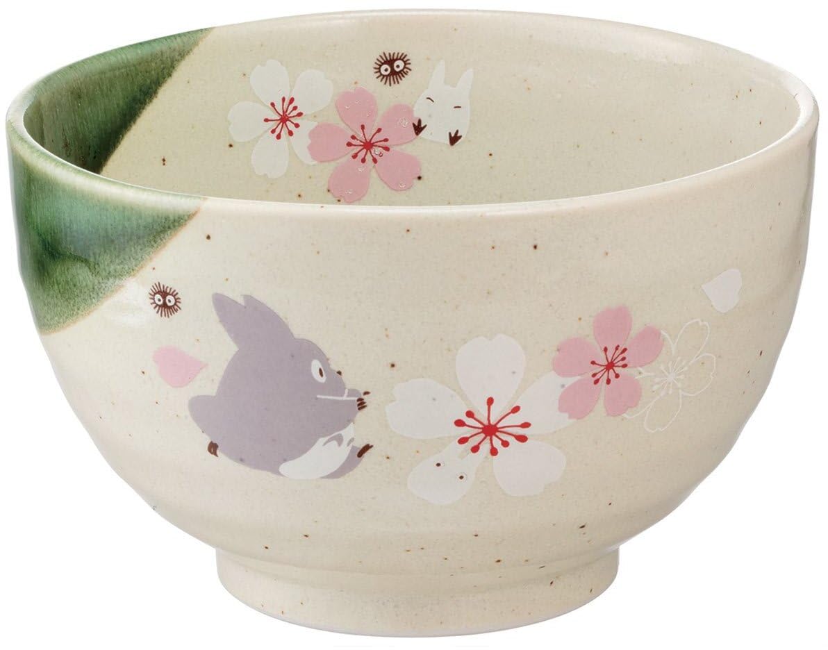 Studio Ghibli via Bluefin Porcelain My Neighbor Totoro Traditional Japanese Dish Series - Bowl [Sakura/Cherry Blossom] - Official Merchandise