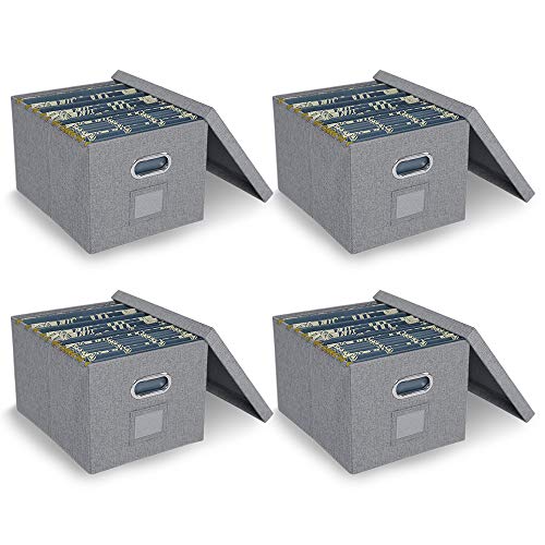 ATBAY File Storage Box with lids Large Capacity Office File Organizer