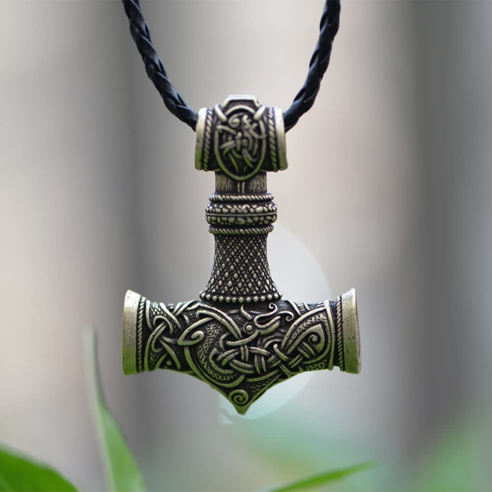 Norse Viking Thor Hammer Necklace Mjolnir Necklace for Men Talisman Jewelry
