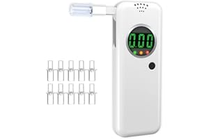 Layfitty Breathalyzer,Alcohol Tester with LCD Digital Display,Breathalyzer with 10 Mouthpieces for Home and Party Use