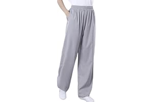 Cotton and Linen Tai Chi Pants for Men Women Training Elastic Belt Kung Fu Trousers Martial Arts Bottoms