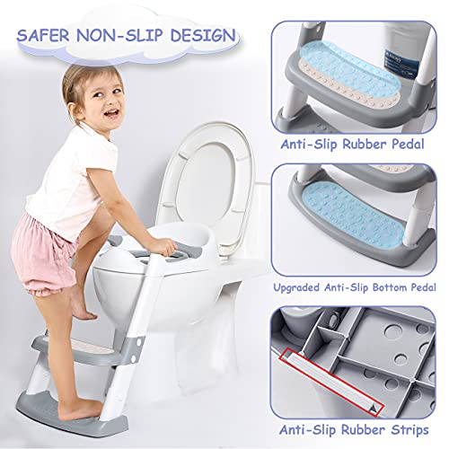 Potty Training Seat with Step Stool Ladder (2 Cushions Includ.), Potty