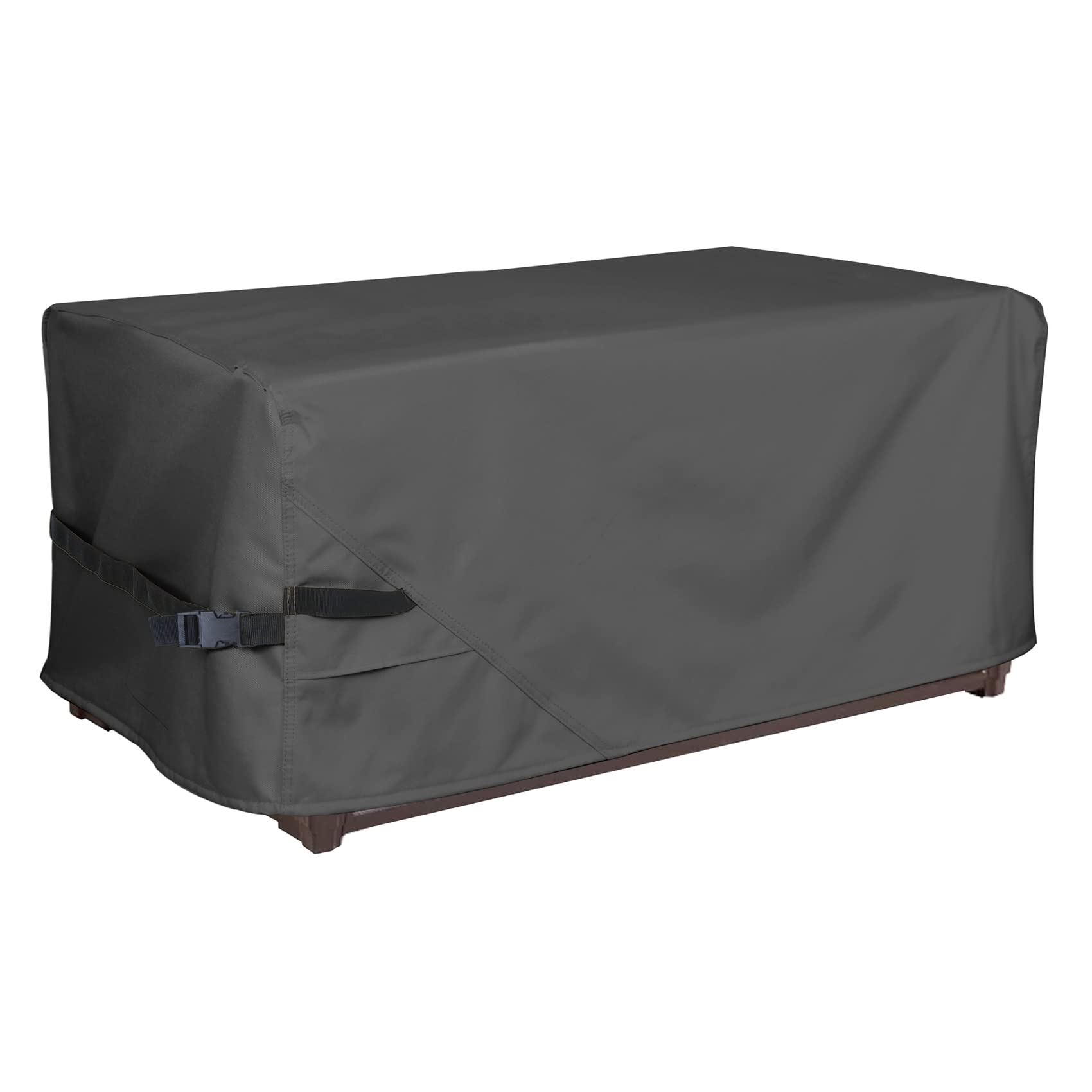 Photo 1 of Porch Shield Patio Deck Box Storage Cover - 600D Outdoor Waterproof Cover for 73 Gallon Box Tear Resistant Rectangular Fire Pit Table Covers 44 x 28 x 24inch Black
