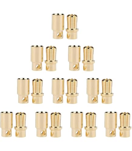 Nuofany 20 Pairs 2.0mm Gold Plated Bullet Connectors - Male/Female Banana Plugs For RC Battery, ESC, Motor DIY - View #9