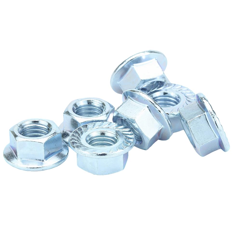 M6 Serrated Flange Hex Nuts - A2 Stainless Steel (Pack of 10)