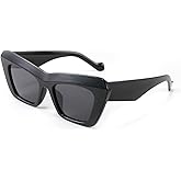 FEISEDY Women Men Retro Vintage Cat Eye Square 90s Sunglasses Jelly Colored Classic 70s Eyewear B2902