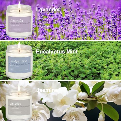 6 Pack Candles for Home Scented Aromatherapy Candles Gifts Set for Women, Lavender Candle, Natural Soy Wax Long Lasting Candle Set Gifts for Birthday, Valentine, Ramadan, Anniversary Present
