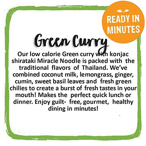 Miracle Noodle Ready to Eat Green Curry Meal, Shirataki Noodles, Pasta