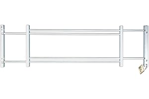 24/7 Home Security Adjustable Window Security Bars with 2 Long Bars for Basement & Horizontal Window Locks, Fits 25-42 Width,