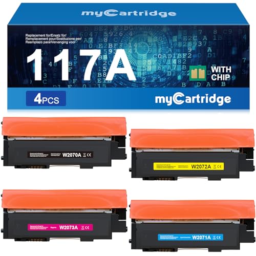 myCartridge 117A Toner Cartridge Compatible with HP 117A for HP Color Laser MFP Toner 178nw 178nwg 179fnw 179fwg 150a 150w 150nw (Black Yellow Cyan Magenta, 4 Pack)