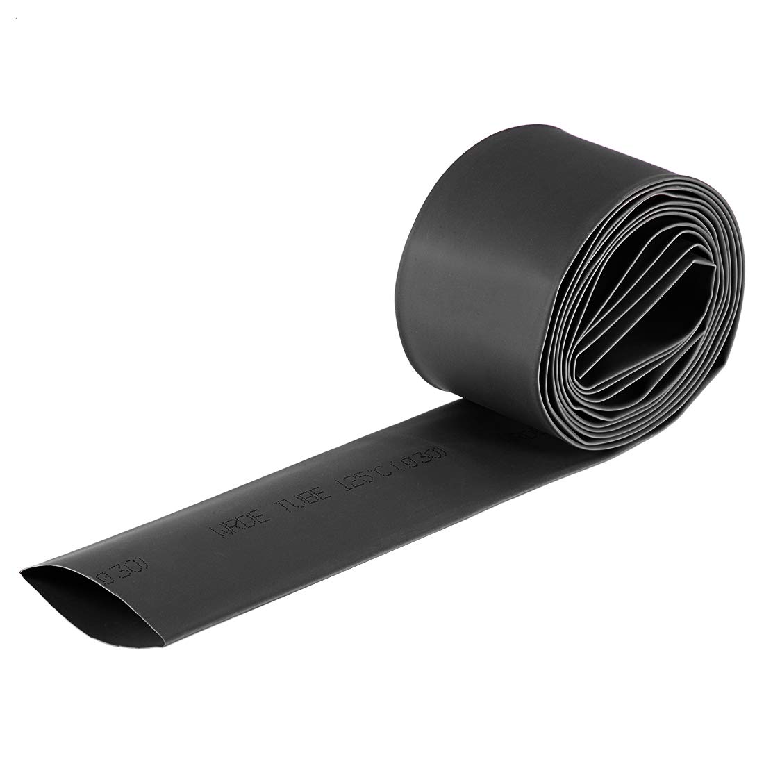 sourcing map Heat Shrink Tubing, 50mm Flat Width 2:1 rate Shrinkable Tube Cable Sleeve 2m - Black — image 1