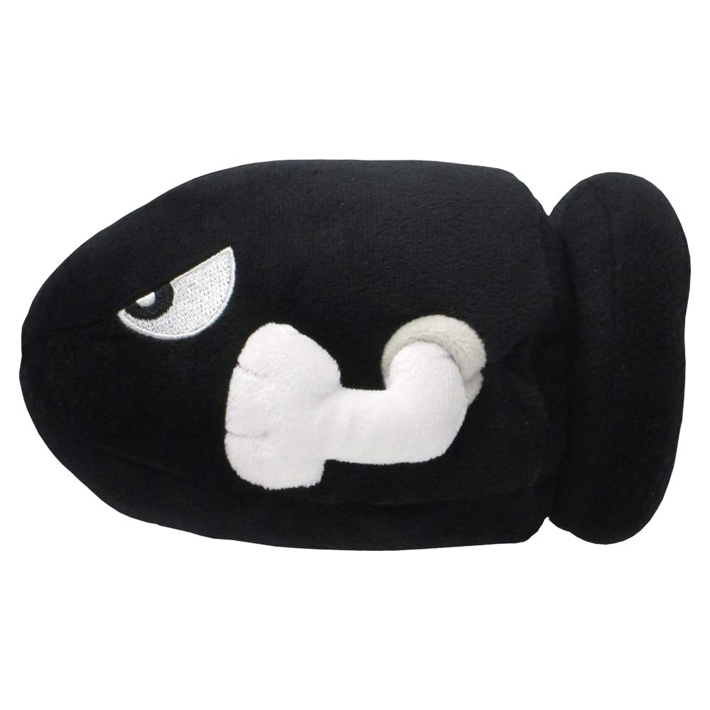 Super Mario AC15UK Bullet Bill Sanei Officially Licensed Plush, Multicolour
