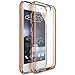 Ringke Fusion Compatible with HTC One A9 Case Crystal Clear PC Back TPU Bumper with Screen Protector Drop Protection, Shock Absorption Technology Attached Dust Cap for HTC One A9 - Rose Gold