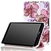 MoKo Verizon Ellipsis 8 Tablet PC Case - Ultra Slim Lightweight Smart-shell Stand Cover Case for Verizon Ellipsis 8 4G LTE Tablet PC, Floral PURPLE