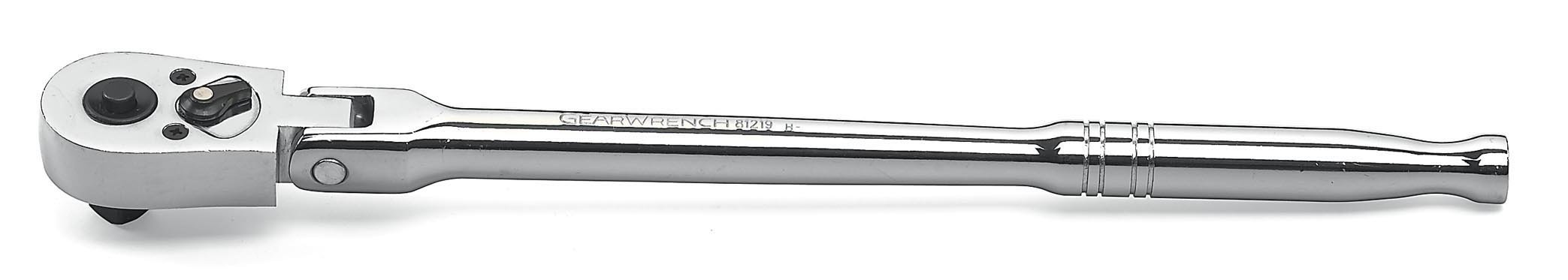 GEARWRENCH 3/8" Drive 45 Tooth Quick Release Flex Head Teardrop Ratchet, 10-1/4" - 81219
