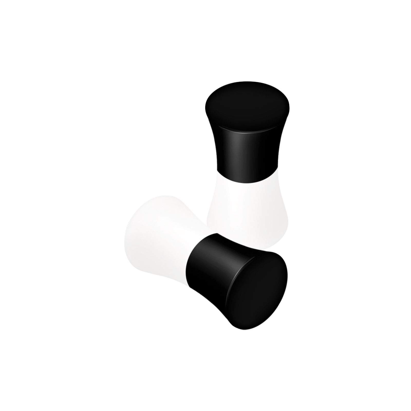 BanaVega 2PCS Silicone Black 4g 5mm Double Flared Saddle 2 Tone Stretcher Earring Gauge Ear Lobe Plug Piercing Jewellery 5217