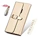 iPhone 7 Plus Wallet Case, Homelove PU Leather Lady Wallet Top-handle Purse with Gold Chains Card Cash Slots Holder for iPhone 7 Plus Gold
