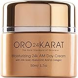 24K Moisturizing Day Cream with Hyaluronic Acid, Daily Care Quick-Absorbing New Anti-Aging Formula Supple Skin Anti-Wrinkle Rich with Vitamins, Collagen, and 24k Gold Made in the USA (1.7oz)
