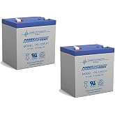 Power Sonic Genuine PS-1250 F1 12V 5 Ah SLA Battery (2 Pack)