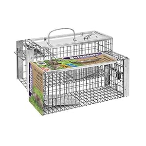 Defenders-VIC0068-Rat-and-Squirrel-Cage-Trap-Humane-Easy-to-Bait-and-Set-Long-Lasting-Galvanised-Mesh-Silver Defenders Rat and Squirrel Cage Trap (Humane, Easy to Bait and Set, Long-Lasting Galvanised Mesh), Silver, STV088, One…