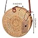 EOC BFF Crossbody Rattan Bag Round Natural, Handwoven Bali Design | Soft, Spacious Interior | Adjustable Shoulder Strap with Snap Closure