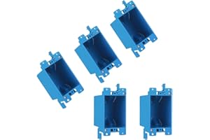 Zxjsisy 5-Piece Single Power Socket Box Extender Switch and Socket PVC Wall-Mounted Electrical Junction Box, Suitable for Hom