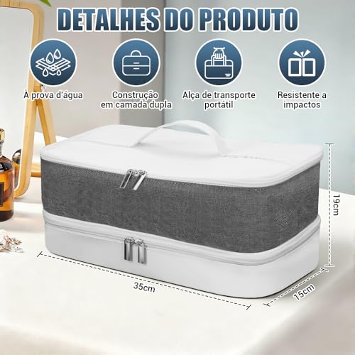 Estojo de Transporte de Viagem para Secador de Cabelo, Armazenamento Portátil de Ferramentas de Cabelo, Bolsa de Armazenamento de Ferramentas de Cabelo para Modelador