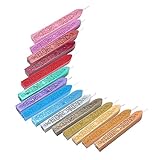 Yoption 15 Pcs Totem Fire Manuscript Sealing Seal Wax Sticks with Wicks Multi-Color Cord Wick Sealing Wax For Postage Letter Retro Vintage Wax Seal Stamp (15 colors)